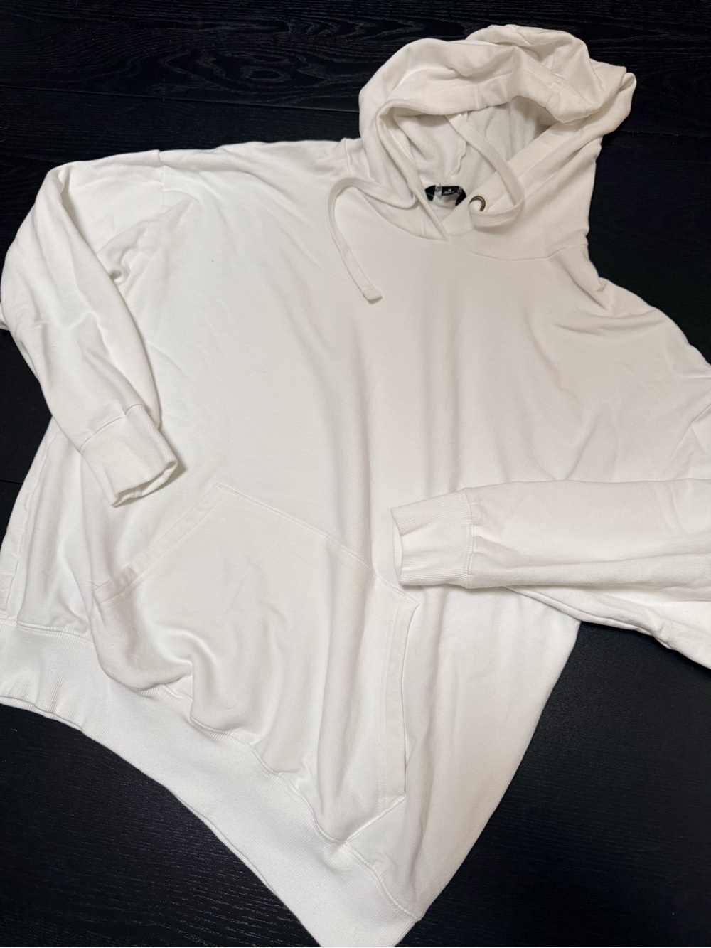 Buffalo David Bitton Off-White Hooded Sweatshirt with Metal Eyelets